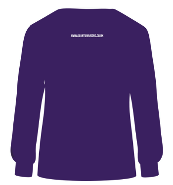 Quantum sweatshirt purple back render